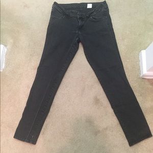Faded black skinny jeans